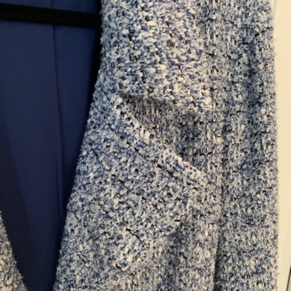 Gorgeous Blue and White Jacket with Flecks of Silver by Chico's - Picture 10 of 13